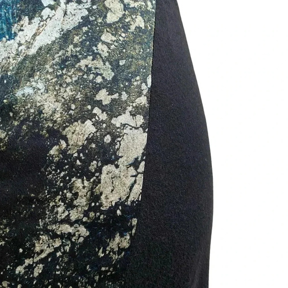 Helmut Lang Silk Granite Paint Splash Criss Cross Dress Size 2 Black Gray - Picture 12 of 15